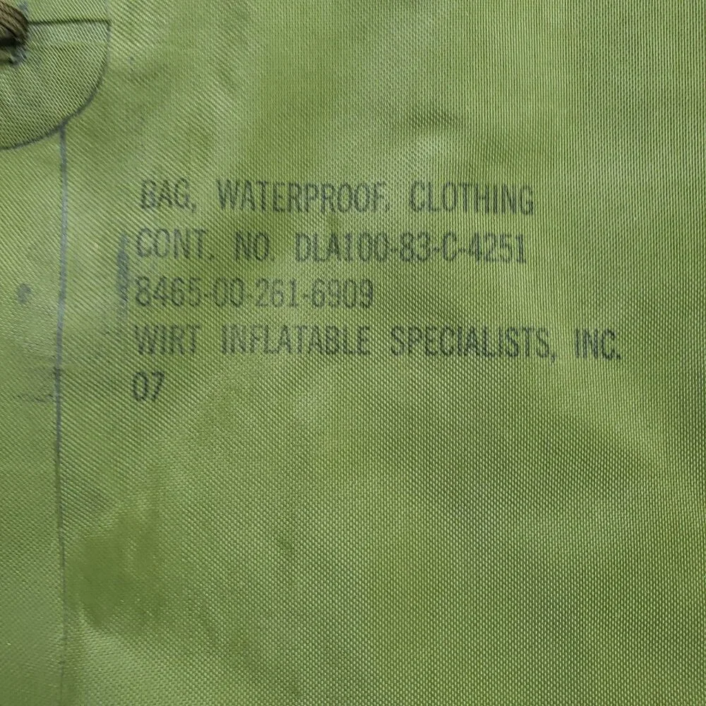US Army Military Waterproof Clothing Bag - NSN 8465-00-261-6909 Wet Weather Bag